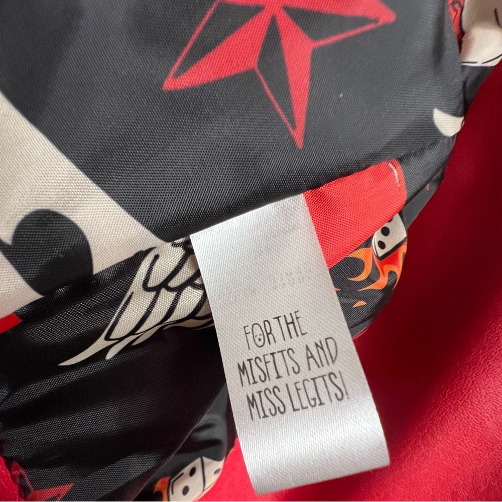 Current Mood Born Sinner Moto Jacket red & black faux Leather small NWT - Picture 16 of 16
